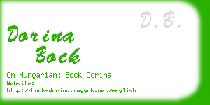 dorina bock business card